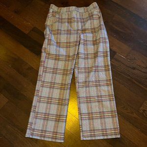 Plaid Pull On Pants